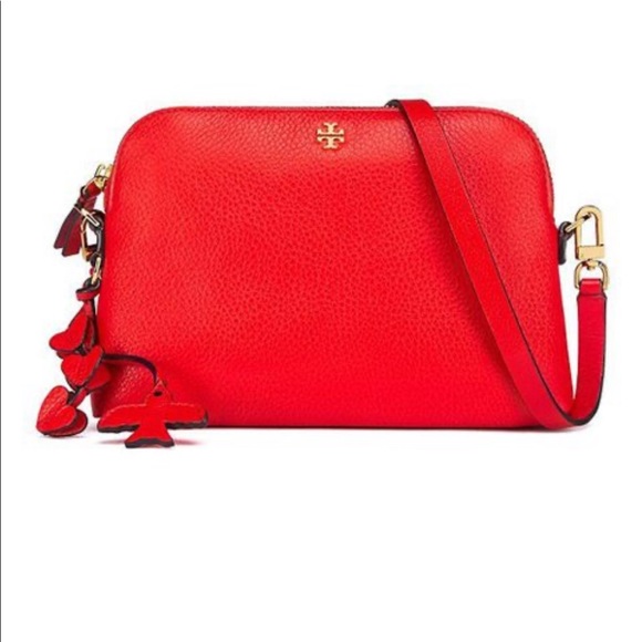 TORY BURCH Samba Peace Pebbled Leather Crossbody - Picture 3 of 4